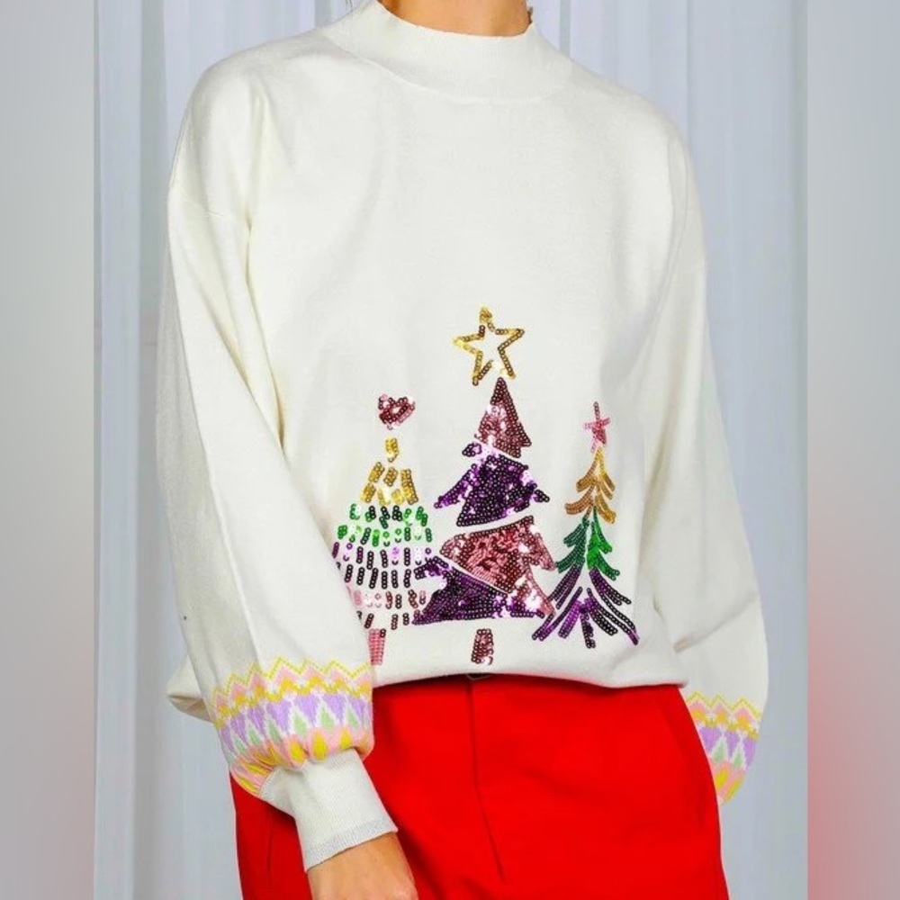 Vine & Love Christmas Sequin Sweater